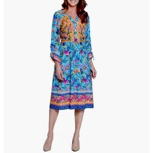 John Mark Patchwork Floral Dress 2X Embroidered Garden Forest Fairy Grunge Boho